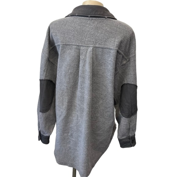 NWT Free People Ruby Jacket Incense Gray Medium Oversized Slouchy Shacket - Picture 3 of 7